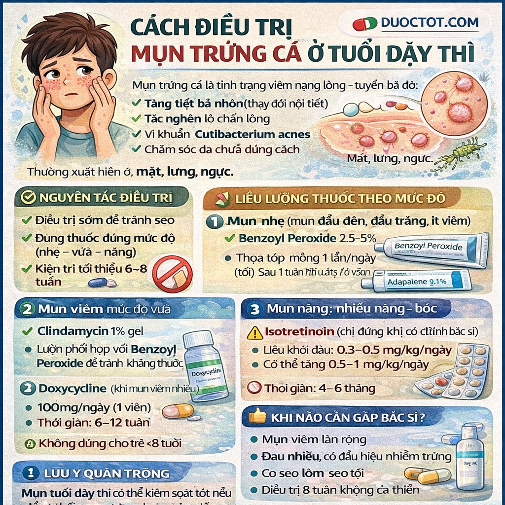 Cách đánh bay mụn trứng cá ở tuổi dậy thì